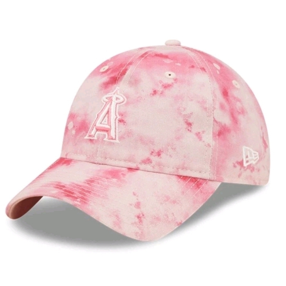 New Era Womens Pink Tie Dye Los Angeles Angels 2022 Mother’s Day Adjustable Hat